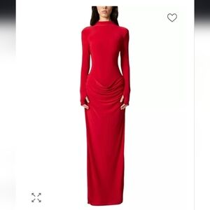 Chic Long Sleeve Red Dress